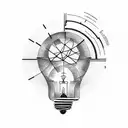 intials RLC. Light bulb tattoo design idea