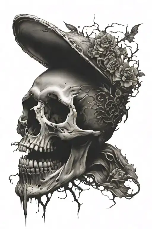 Skull Mysterious tattoo design idea