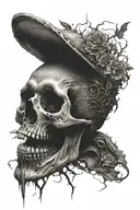 Skull Mysterious tattoo design idea