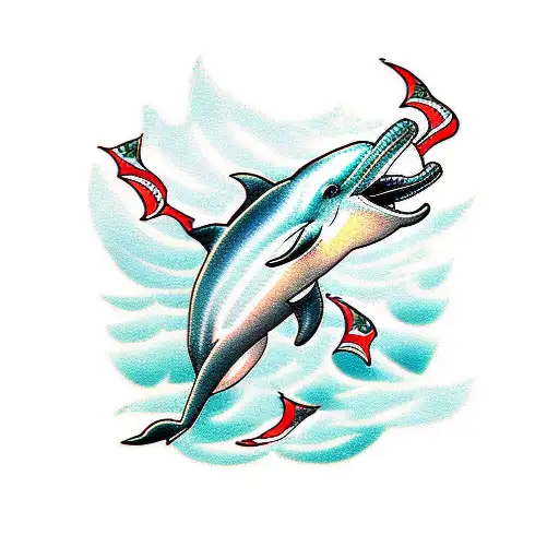 Dolphin, maori tattoo design idea