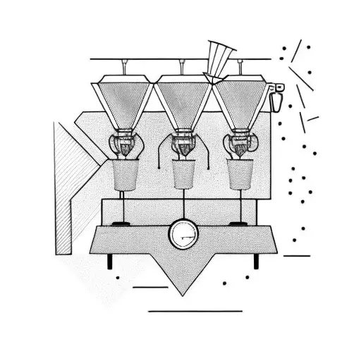 espresso machine and moka pot tattoo design idea
