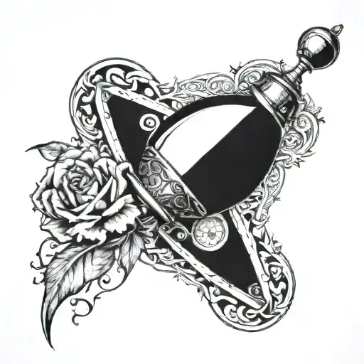 pendulum swinging tattoo design idea