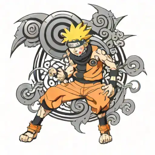 Naruto uzumaki personal orange sussano tattoo design idea