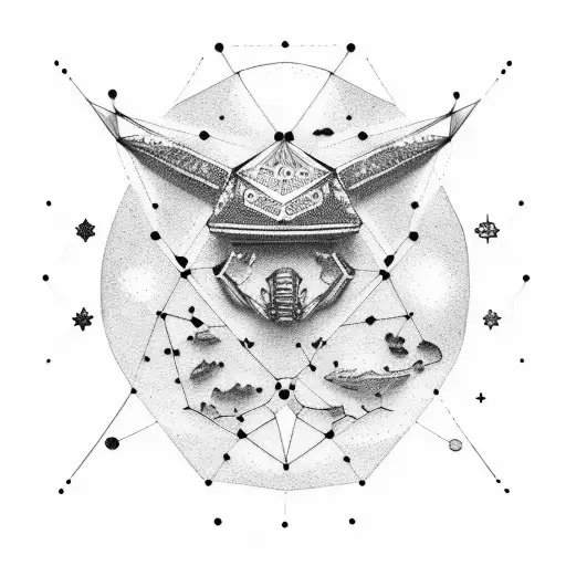 The constellation cancer tattoo design idea