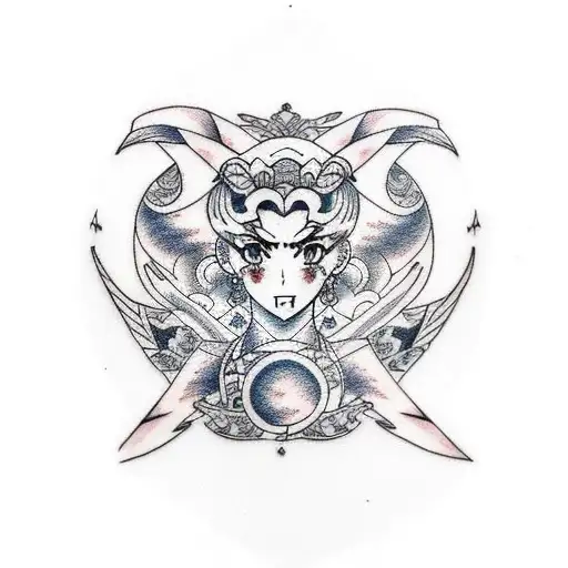 sailor moon tattoo design idea