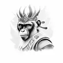 monkey king tattoo design idea