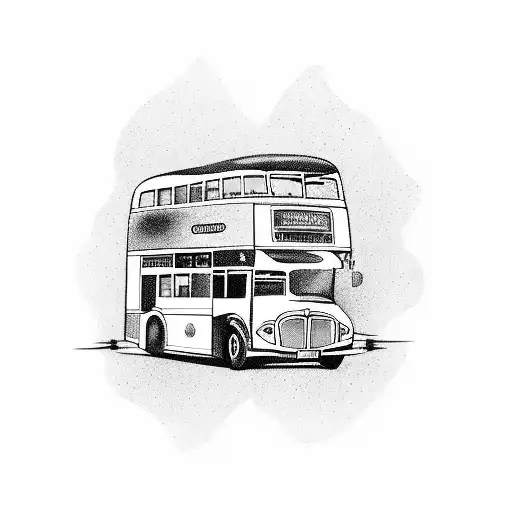 london double decker bus  tattoo design idea