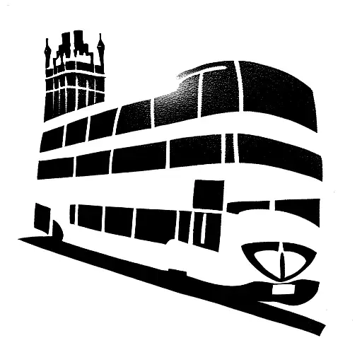 london double decker bus  tattoo design idea