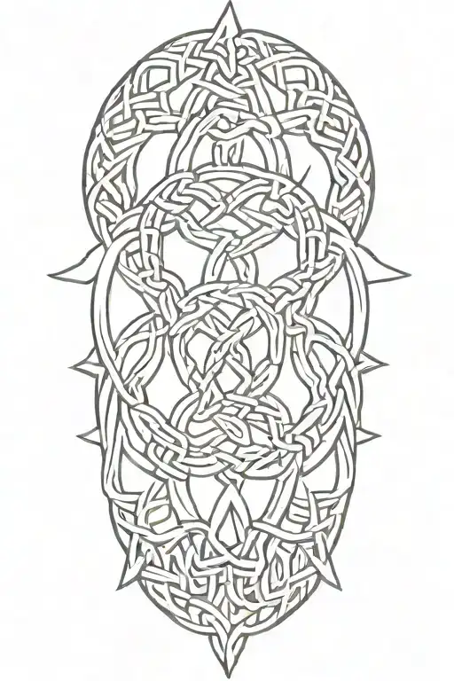 nordic knotwork tattoo design idea
