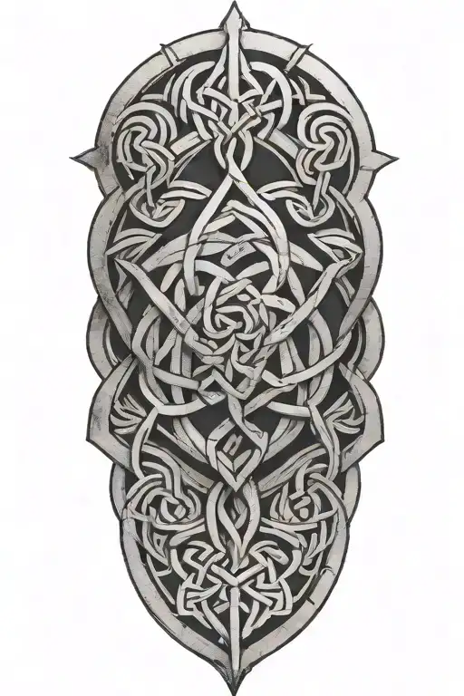 knotwork  geometrical tattoo design idea