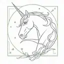 the secret, dreamy world of unicorns Sparkle & Shine!  tattoo design idea