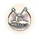 Slice of a flan with a nail tattoo design idea