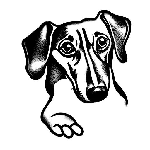 dachshund tattoo design idea