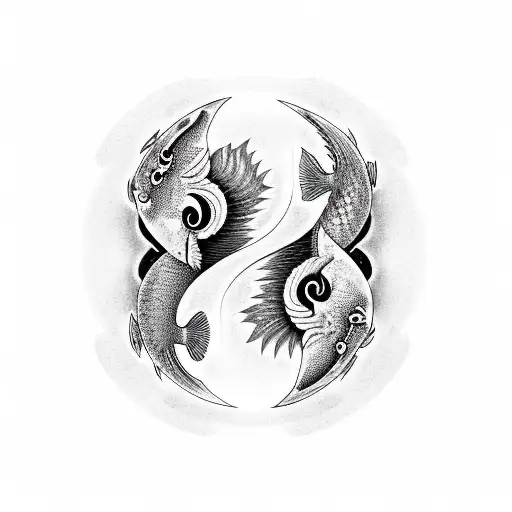 Koi Fisch as Yin and Yang tattoo design idea