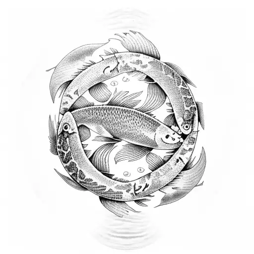 Koi Fisch aus Yin and Yang tattoo design idea