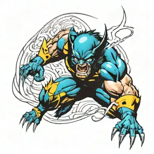 wolverine attack tattoo design idea