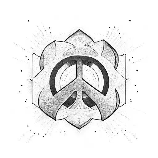 peace nature jiu jitsu tattoo design idea