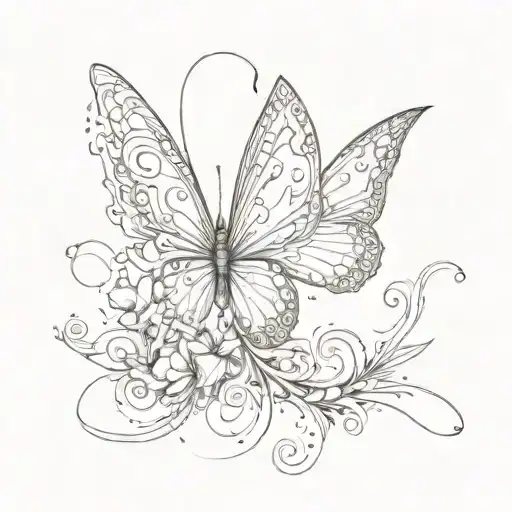 butterfly with the words chaos and order incorporated into it tattoo design idea