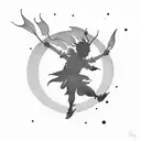 peter Pan silouette tattoo design idea