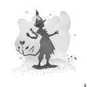 peter Pan silouette tattoo design idea