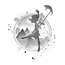 peter Pan silouette tattoo design idea