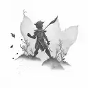 peter Pan silouette tattoo design idea