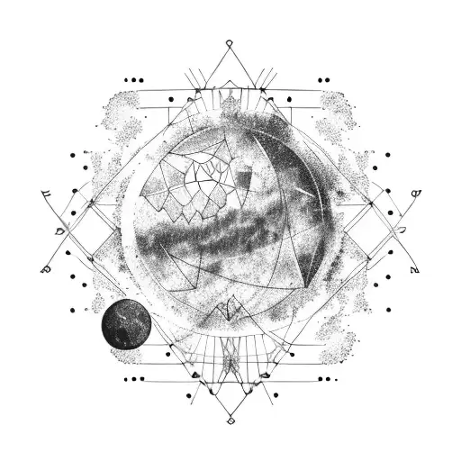 "Emily", Nordic, astronomical, geography, cartography tattoo design idea