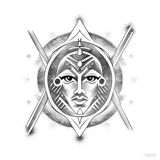 aquarius sagittarius virgo tattoo design idea