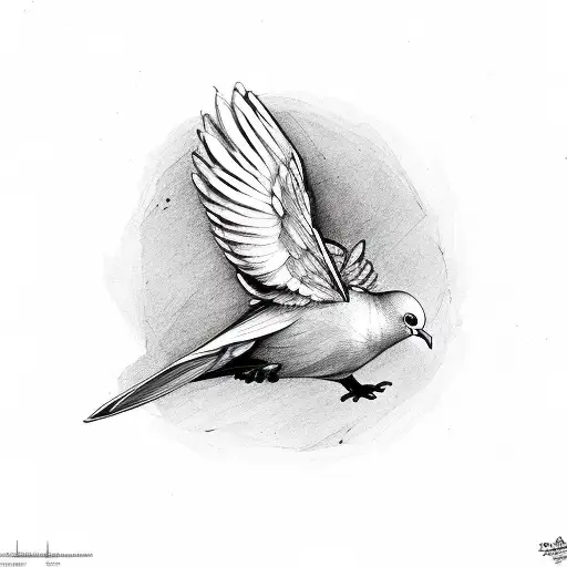 two doves with Romans 5:1 tattoo design idea