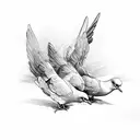 two doves with Romans 5:1 tattoo design idea