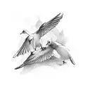 two doves with Romans 5:1 tattoo design idea