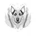black lab tattoo design idea