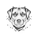 black lab tattoo design idea