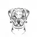 black lab tattoo design idea