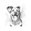 black lab tattoo design idea