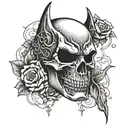 skull batman tattoo design idea