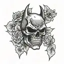 skull batman tattoo design idea