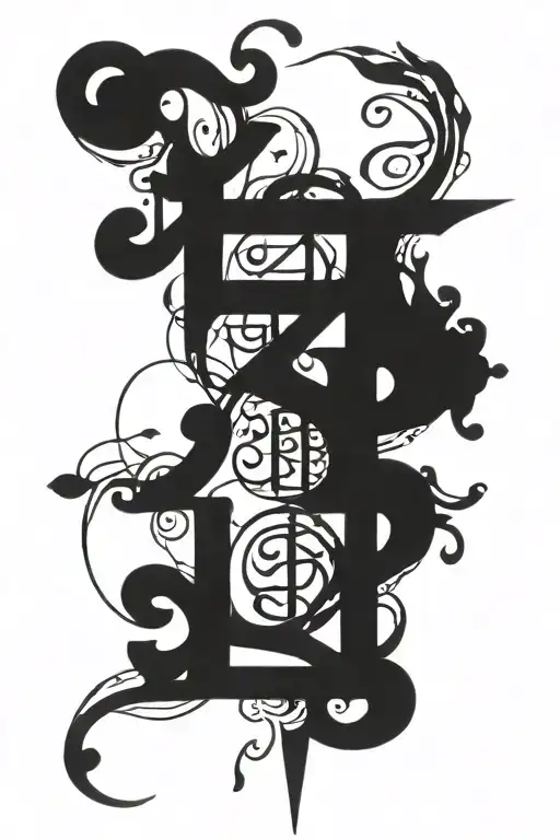 calligraphy Sanskrit mantra tattoo design idea