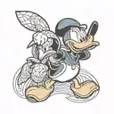 Donald Duck tattoo design idea