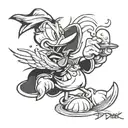 Donald Duck tattoo design idea