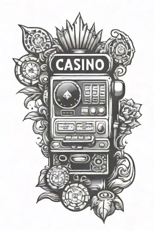 casino slot machine tattoo design idea