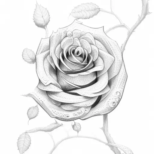 Linda with rose tattoo design idea