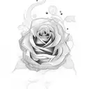 Linda with rose tattoo design idea