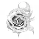 Linda with rose tattoo design idea