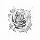 Linda with rose tattoo design idea