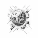 asteroid  tattoo design idea