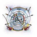 archery arrows tattoo design idea