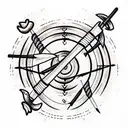 archery arrows tattoo design idea