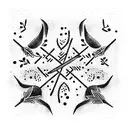 five arrows in a row with unique features nature tattoo design idea