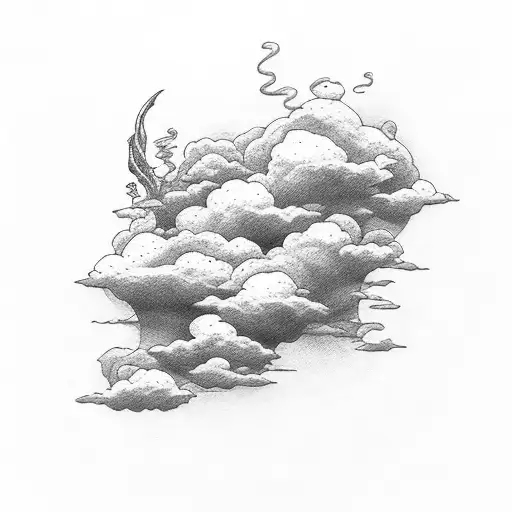 puertas de un reino con nubes y la frase todo lo lo puedo en cristo que me fortalece  tattoo design idea